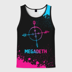 Мужская майка 3D Megadeth - neon gradient