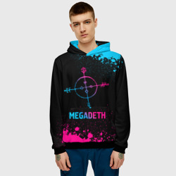 Мужская толстовка 3D Megadeth - neon gradient - фото 2