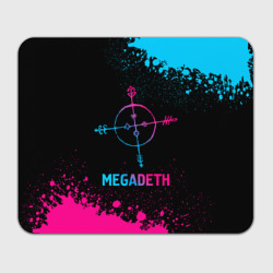 Прямоугольный коврик для мышки Megadeth - neon gradient