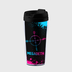 Термокружка-непроливайка Megadeth - neon gradient