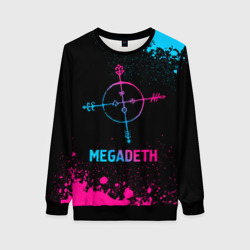 Женский свитшот 3D Megadeth - neon gradient