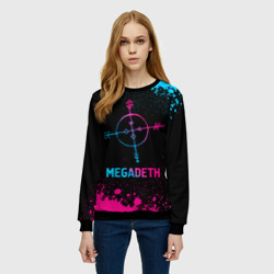 Женский свитшот 3D Megadeth - neon gradient - фото 2