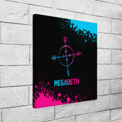 Холст квадратный Megadeth - neon gradient - фото 2