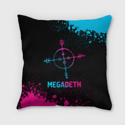 Подушка 3D Megadeth - neon gradient