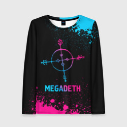 Женский лонгслив 3D Megadeth - neon gradient