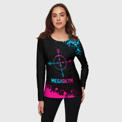 Женский лонгслив 3D Megadeth - neon gradient - фото 2