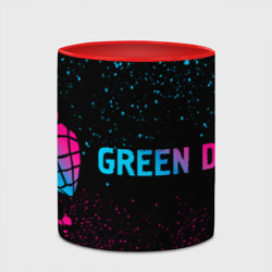 Кружка с полной запечаткой Green Day - neon gradient: надпись и символ - фото 2