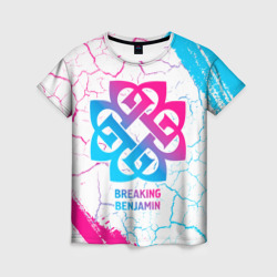 Breaking Benjamin neon gradient style – Женская футболка 3D с принтом купить со скидкой в -26%