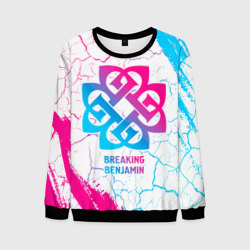 Мужской свитшот 3D Breaking Benjamin neon gradient style