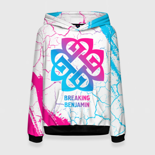 Женская толстовка 3D Breaking Benjamin neon gradient style, цвет 3D печать