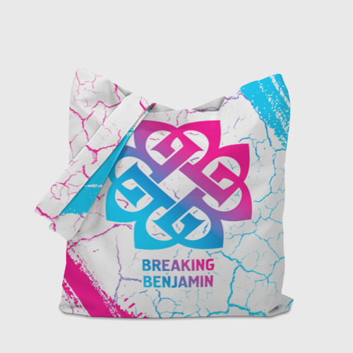 Шоппер 3D Breaking Benjamin neon gradient style - фото 4