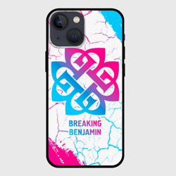 Чехол для iPhone 13 mini Breaking Benjamin neon gradient style