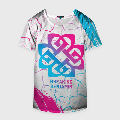 Накидка на куртку 3D Breaking Benjamin neon gradient style, цвет 3D печать - фото 4