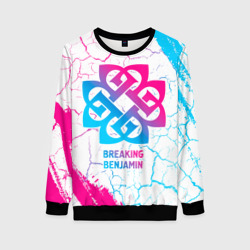 Женский свитшот 3D Breaking Benjamin neon gradient style