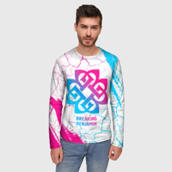 Мужской лонгслив 3D Breaking Benjamin neon gradient style - фото 2