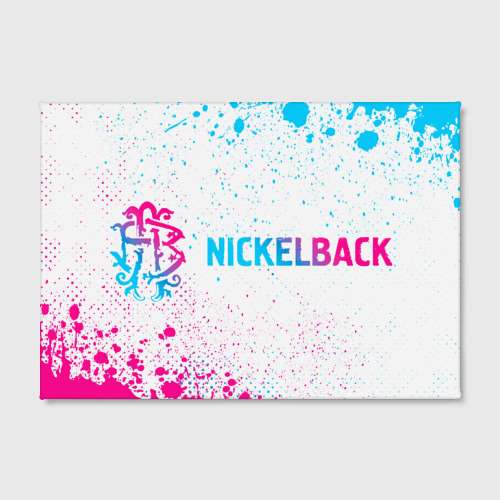 Холст прямоугольный Nickelback neon gradient style: надпись и символ, цвет 3D печать - фото 2