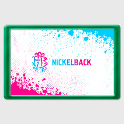 Nickelback neon gradient style: надпись и символ – Магнит 45x70 с принтом купить