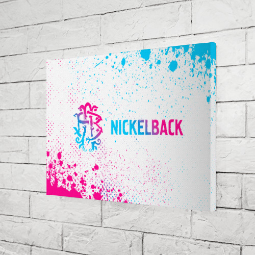 Холст прямоугольный Nickelback neon gradient style: надпись и символ, цвет 3D печать - фото 3