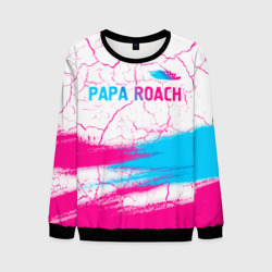 Мужской свитшот 3D Papa Roach neon gradient style: символ сверху