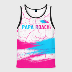 Мужская майка 3D Papa Roach neon gradient style: символ сверху