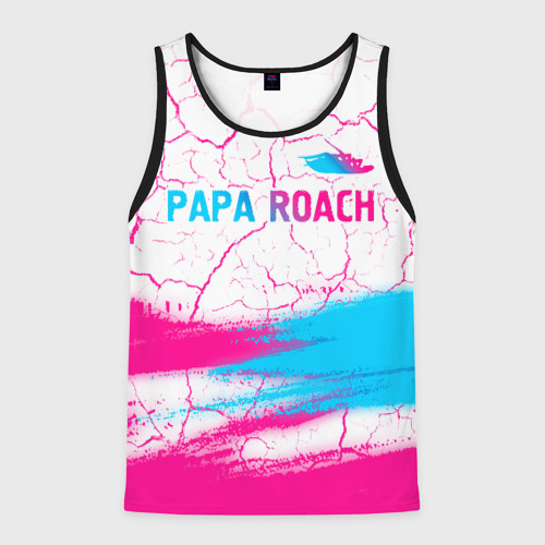 Мужская майка 3D Papa Roach neon gradient style: символ сверху, цвет 3D печать