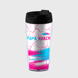 Термокружка-непроливайка Papa Roach neon gradient style: символ сверху