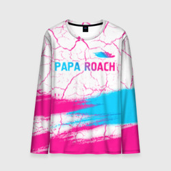 Мужской лонгслив 3D Papa Roach neon gradient style: символ сверху