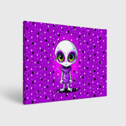 Холст прямоугольный Alien - purple color