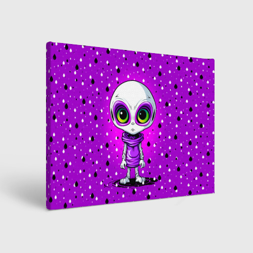 Холст прямоугольный Alien - purple color, цвет 3D печать