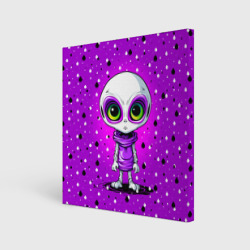 Холст квадратный Alien - purple color