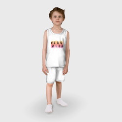 Детская пижама с шортами хлопок Вероника - объемные буквы - фото 2