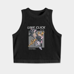 Женская укороченная майка-топ хлопок Агент времени