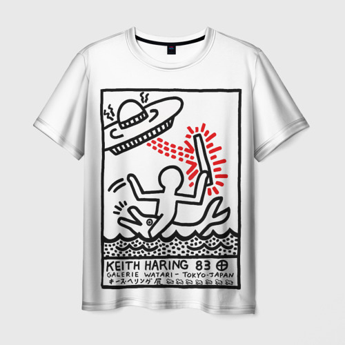 Мужская футболка с принтом Кейт Харинг - 83, вид спереди №1