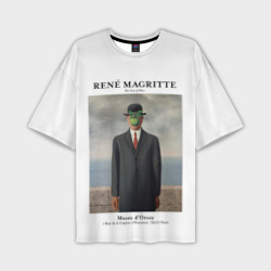 Мужская футболка oversize 3D Рене Магритт - Сын человеческий