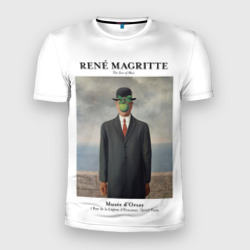 Мужская футболка 3D Slim Рене Магритт - Сын человеческий