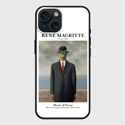 Чехол силиконовый для Apple iPhone 15 матовый Рене Магритт - Сын человеческий