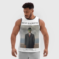Мужская спортивная майка 3D Рене Магритт - Сын человеческий - фото 2