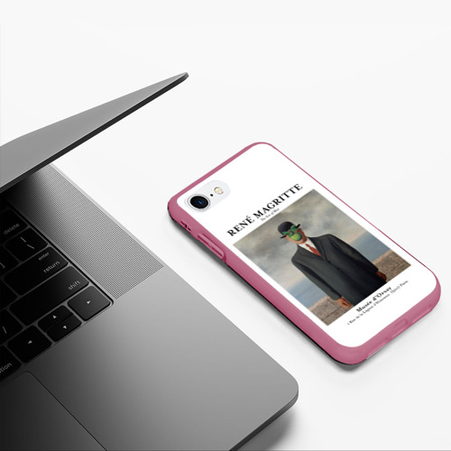 Чехол для iPhone 7/8 матовый с принтом Рене Магритт - Сын человеческий, фото #5