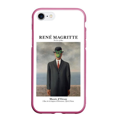Чехол для iPhone 7/8 матовый с принтом Рене Магритт - Сын человеческий, вид спереди #2