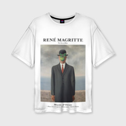 Женская футболка oversize 3D Рене Магритт - Сын человеческий