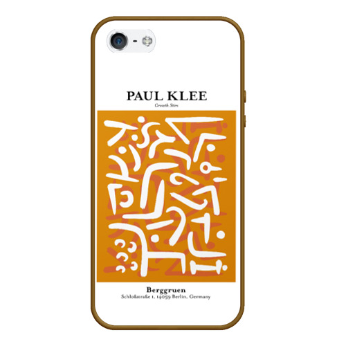 Чехол для iPhone 5/5S матовый Движение роста - Пауль Клее, цвет коричневый