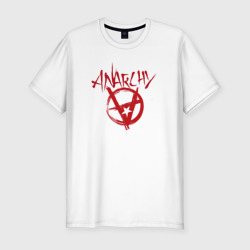 Мужская футболка хлопок Slim Анархия с перевернутой символикой