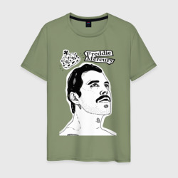 Freddie Mercury head – Футболка из хлопка с принтом купить со скидкой в -20%
