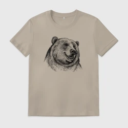 Мужская футболка хлопок Медведь улыбается