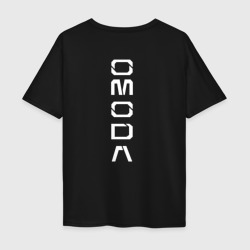 Мужская футболка хлопок Oversize Omoda white big logo