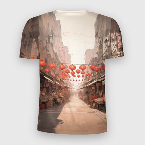 Мужская футболка 3D Slim Рынок в Гонконге, цвет 3D печать - фото 2