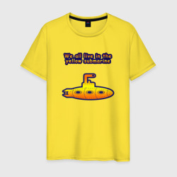 Мужская футболка хлопок We all live in the yellow submarine