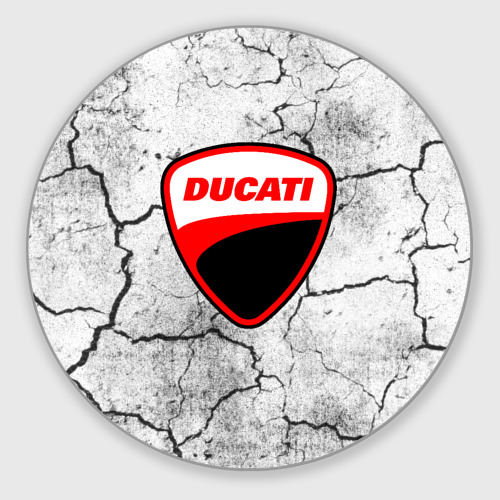 Круглый коврик для мышки Ducati - потресканная земля