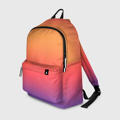 Рюкзак 3D с принтом Цвета заката градиент, вид спереди #2