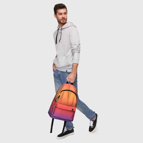 Рюкзак 3D с принтом Цвета заката градиент, фото #5